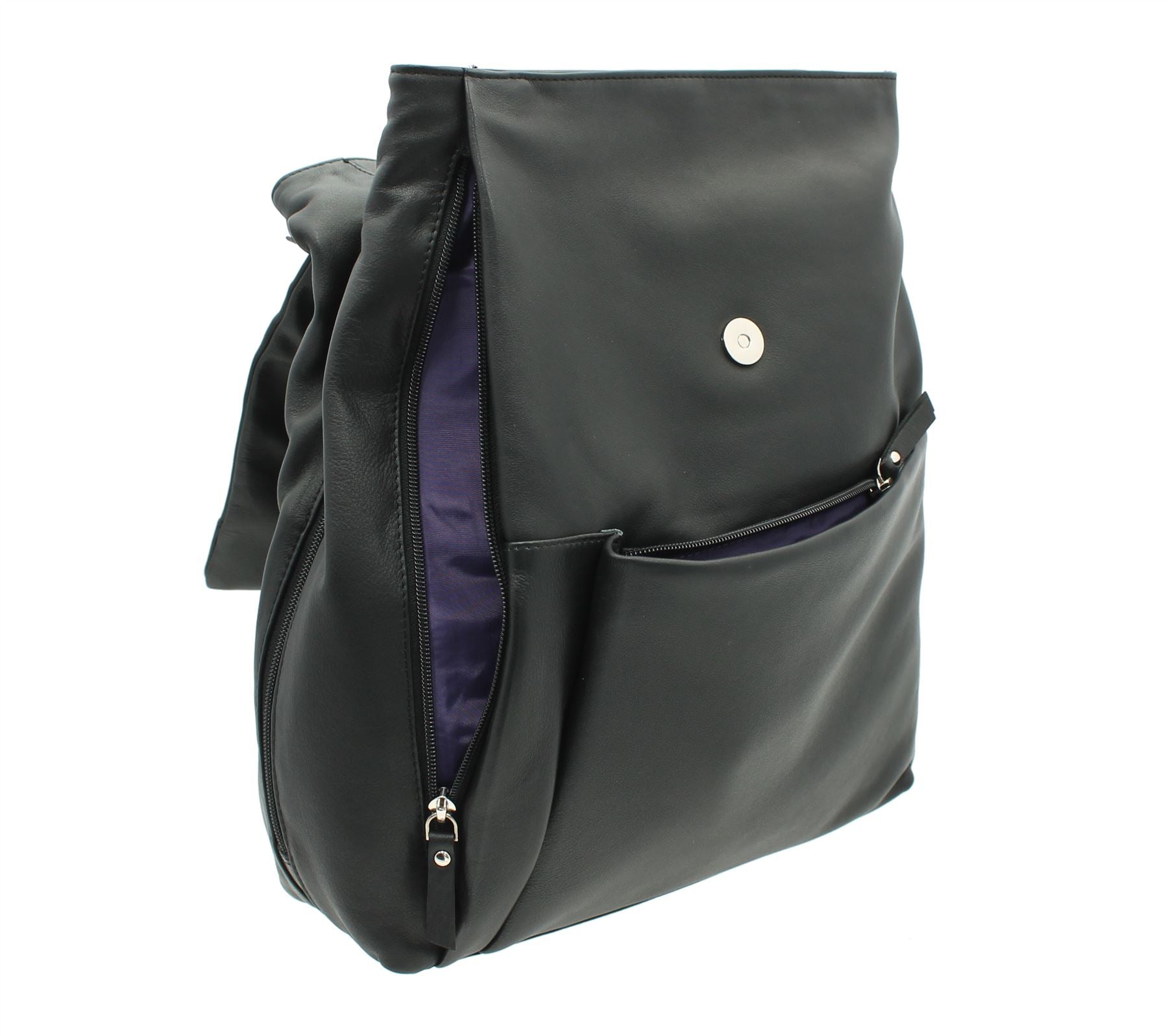 ashlin leather backpack Ashlie Leather A4 Lightweight Leather Backpack With Grab Handle AC8201