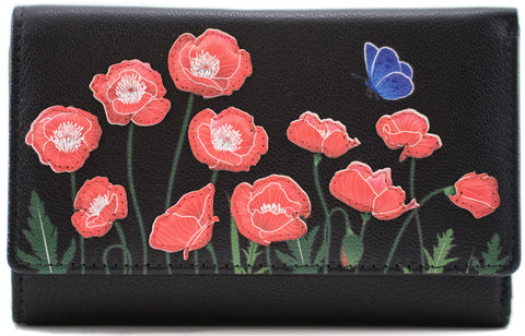 Mala Leather Poppy Collection Leather Tri Fold Purse RFID Blocking 3669_25