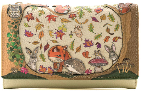 Mala Leather Foxglove Forest Collection Tri-Fold Leather Purse RFID 3716_71