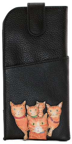 Mala Leather Kitty Crew Collection Leather Glasses Case 5209_36