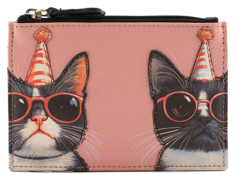 Mala Leather Cool Cats Collection Leather Card Holder/Coin Purse RFID 628_39