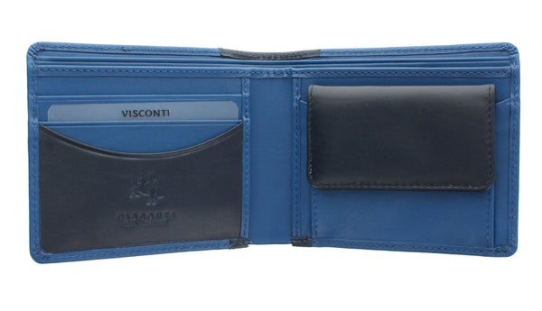 Visconti Lucca Collection JULIUS Two Tone Gents Leather Bi-Fold Wallet RFID blocking LC37