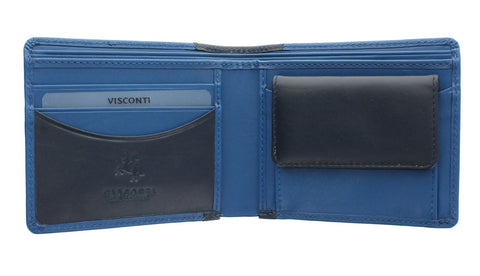 Visconti Lucca Collection JULIUS Two Tone Gents Leather Bi-Fold Wallet RFID blocking LC37