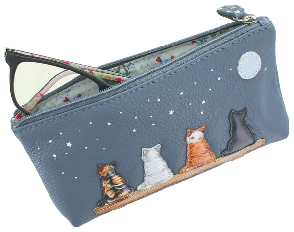Mala Leather Midnight Collection Leather Glasses/Pencil Case 5229_35