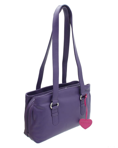 Mala Leather ANISHKA Collection Triple Zip Leather Shoulder Bag 758_75