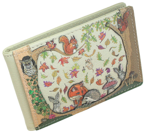 Mala Leather Foxglove Forest Collection Leather Card Holder RFID  645_71