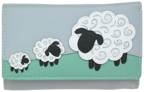 Mala Leather Valais Collection Leather Tri Fold Purse RFID Blocking 3662_21