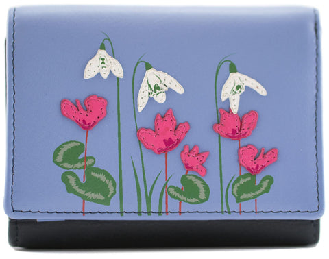 Mala Leather Snowdrop Collection Small Tri-Fold Leather Purse RFID 3687_37