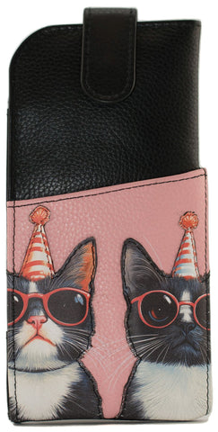 Mala Leather Cool Cats Collection Leather Glasses Case 5215_39