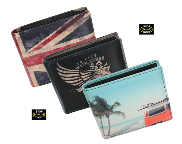 Kalmin Printed Leather Wallet with RFID Protection 196_4