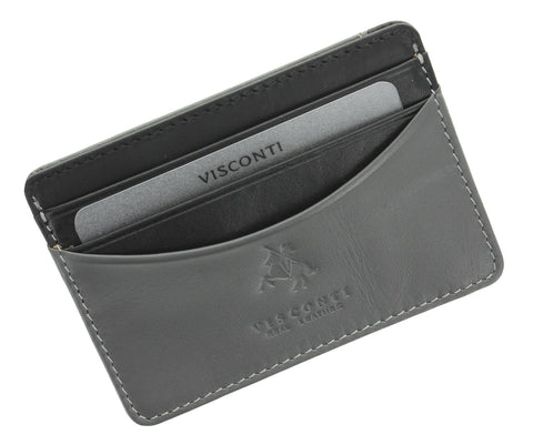 Visconti Lucca Collection RAMON Two Tone Slim Leather Credit Card Holder LC35