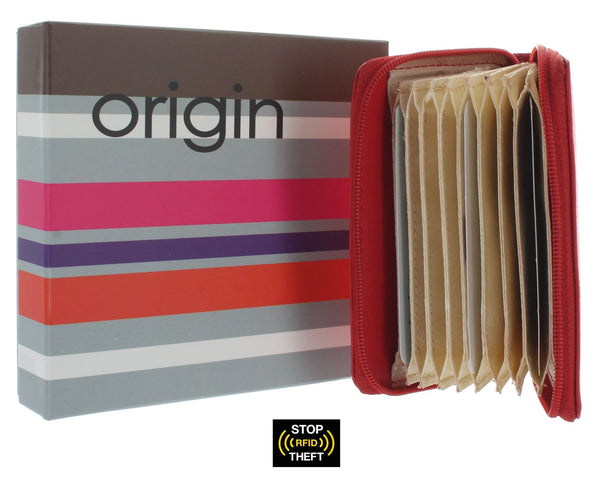 Mala Leather ORIGIN Collection Leather Concertina Credit Card Holder With RFID Protection 552_5