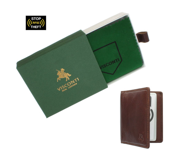Visconti Tuscany Collection CAMPER Leather Card Holder - RFID Protection TSC40