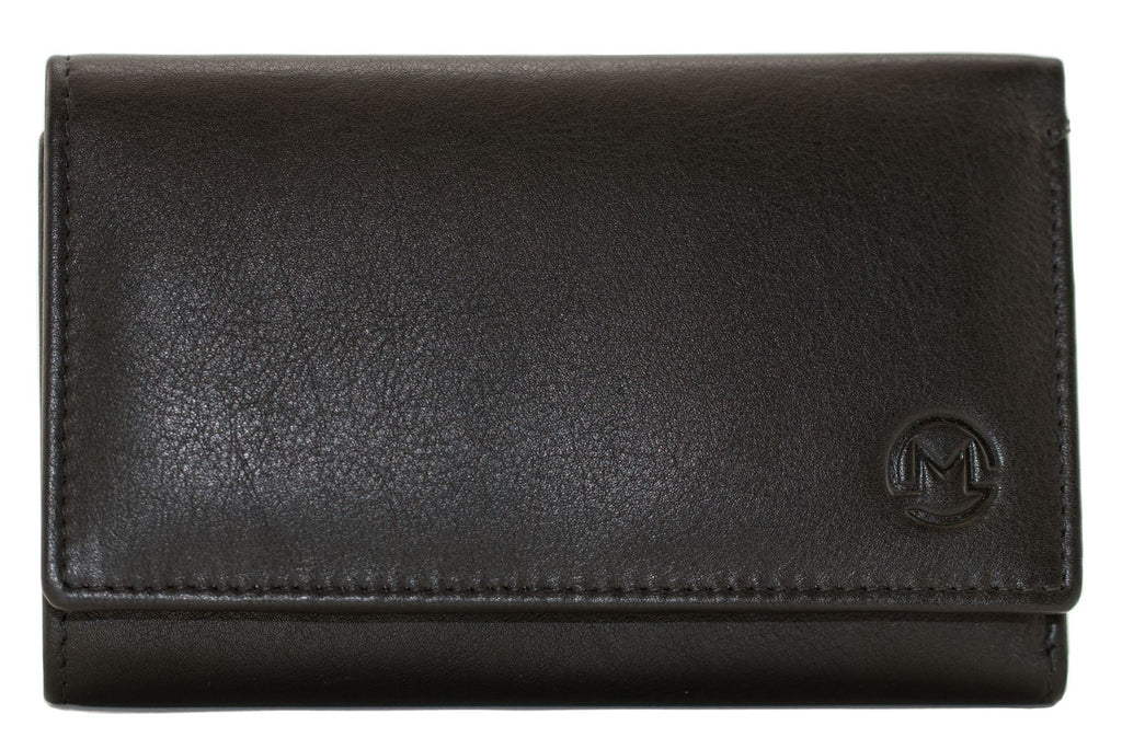 Mala ORIGINE Leather Collection Portafoglio in pelle Bi-Fold Con RFID Protezione 186_5 Marrone