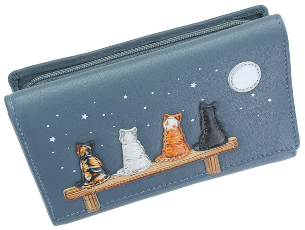 Mala Leather Midnight Collection Tri-Fold Leather Purse RFID 3574_35