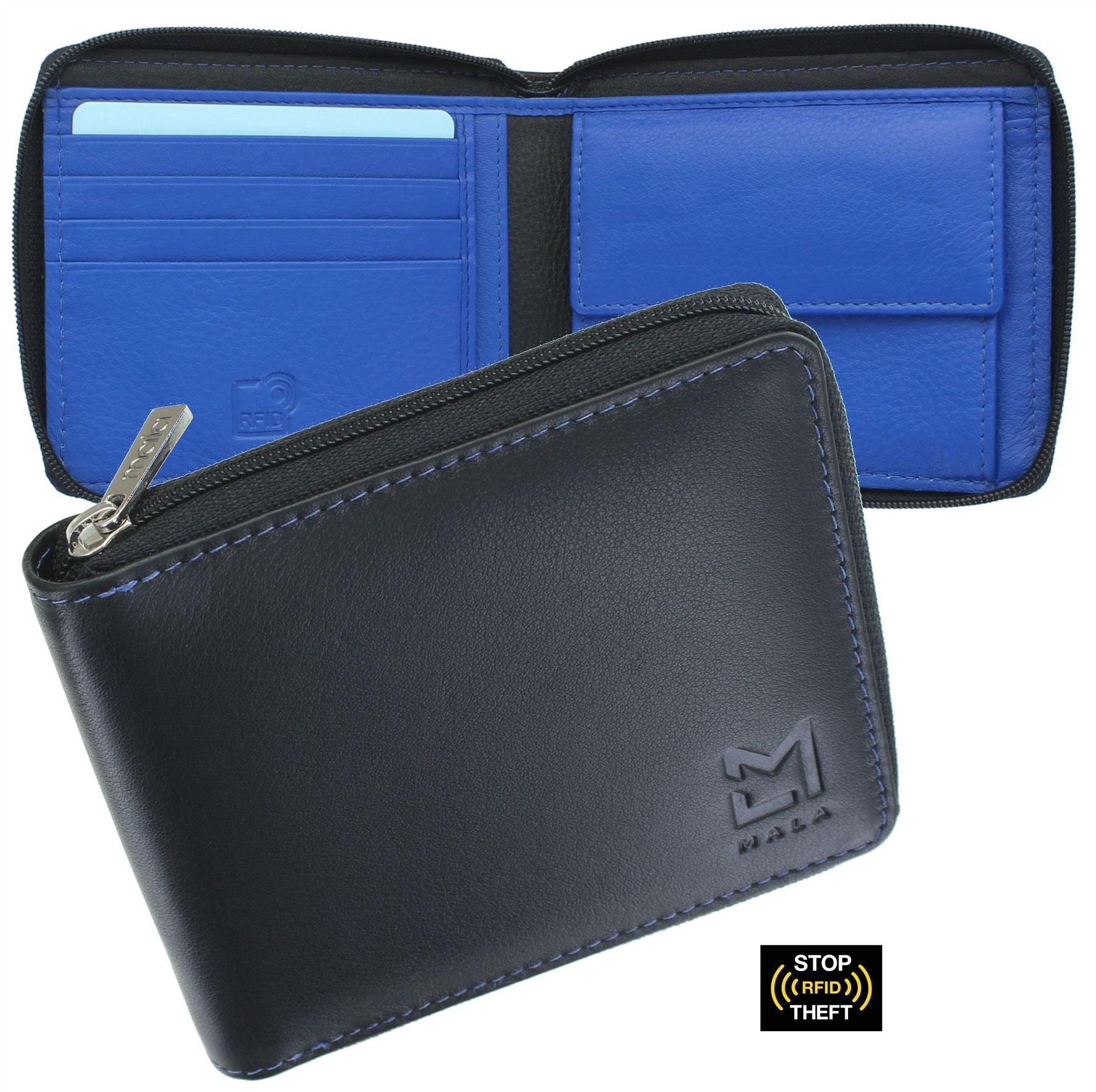 Mala Leather Hudson - Portafoglio sottile con tasca portamonete Mala Leather Hudson - Portafoglio sottile con tasca portamonete