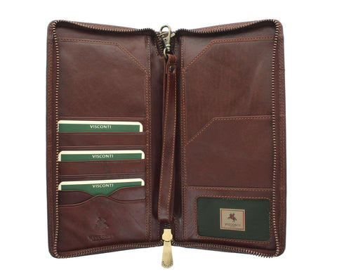 Visconti  Monza Collection WING Leather Travel Wallet With Wrist Strap MZ101