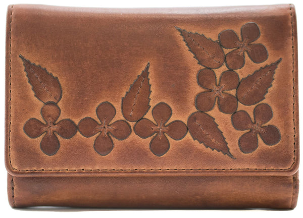 Mala Leather Wildbloom Collection Tri-Fold Ladies Leather Purse RFID 3710_58