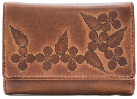 Mala Leather Wildbloom Collection Tri-Fold Ladies Leather Purse RFID 3710_58