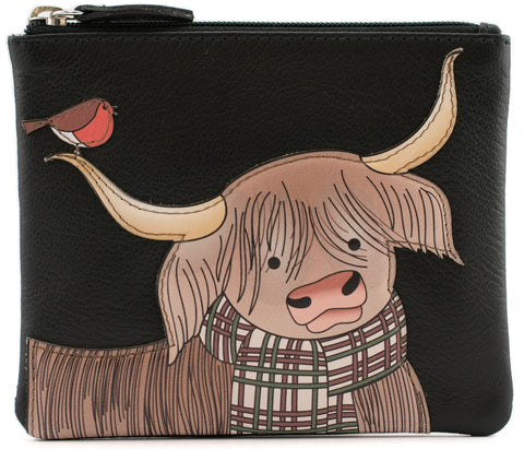Mala Callum The Coo Collection Leather Coin Purse Keyring RFID Blocking 4306_23