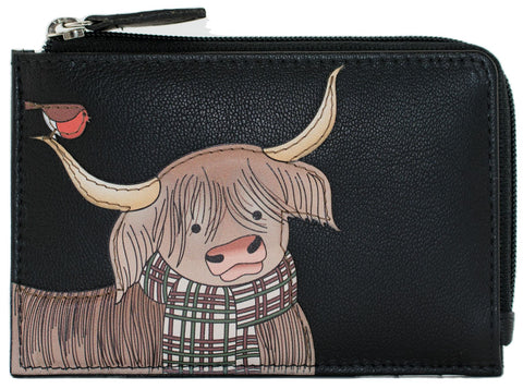 Mala Callum The Coo Collection Leather Coin Purse/Card Holder RFID 4307_23
