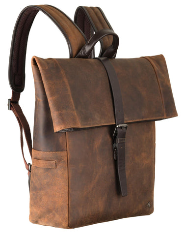 Visconti Large Leather Fold Over Backpack / Business Bag TC90