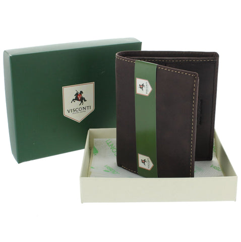 Visconti Hunter Compact Oiled Leather ARROW Wallet RFID blocking 705