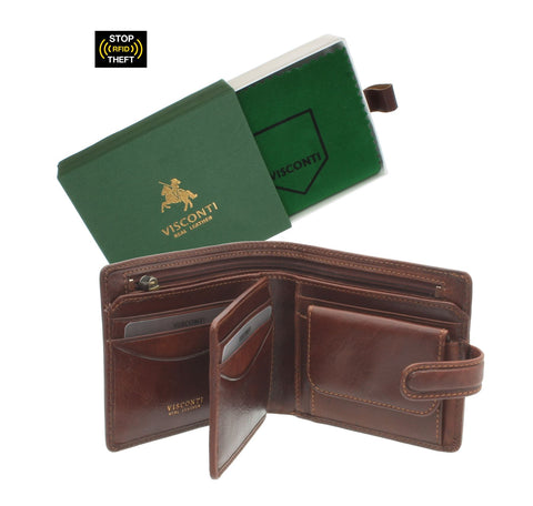 Visconti Tuscany Collection AREZZO Leather Wallet With RFID Protection TSC42