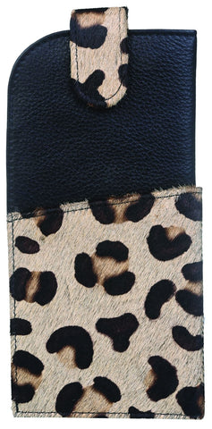 Mala Leather Matrah Collection Leather Animal Print Glasses Case 5192_90