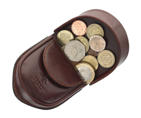 Visconti MONZA Collection Vegetable Tanned Leather Tray Coin Purse TRY6