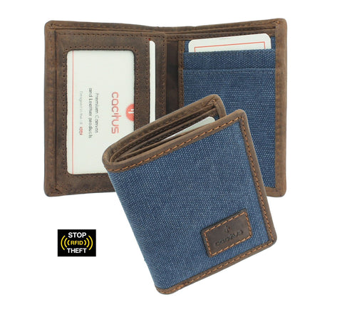 Mala CACTUS Collection Compact Canvas Wallet With RFID Protection 633_81