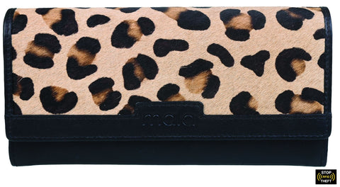 Mala Leather Matrah Collection Leather Animal Print Purse 3583_90