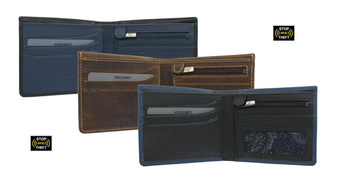 Visconti Slim Collection TAP 'N' GO Leather Wallet With RFID Protection VSL33