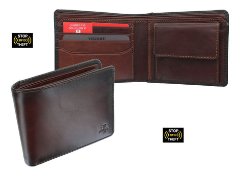 Visconti Atelier Collection Arthur Leather Wallet with RFID and Tap and Go AT60