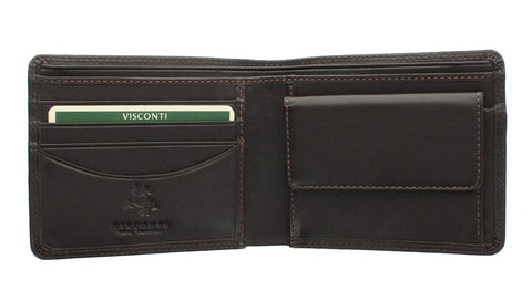 Visconti Heritage Collection Bi-Fold STAMFORD Leather Wallet RFID blocking HT7