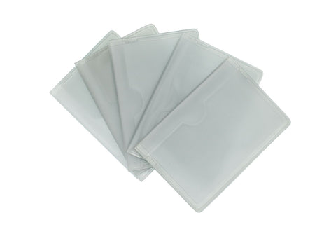 Pack of 5 Portrait Style Replacement Plastic Credit Card Insert Sleeves 5013