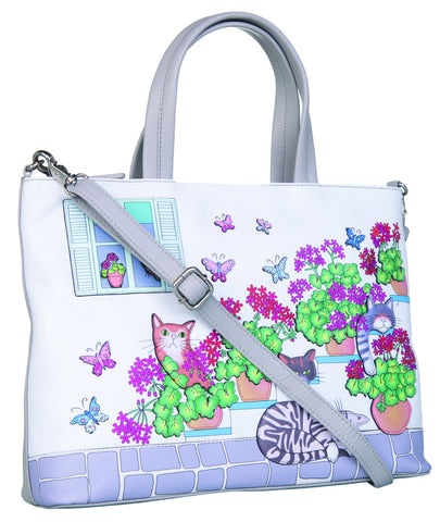 Mala Leather Santorini Collection Leather Grab/Cross Body Bag 7310_98