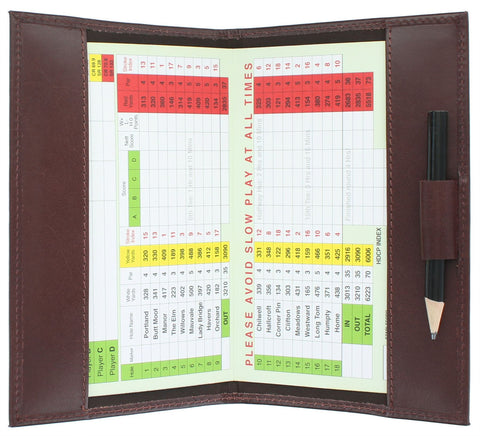 Mala Leather Toro Collection Golf Score Card Holder 2317