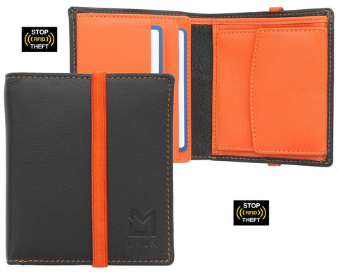 Mala Hudson Collection Leather Wallet Elastic Closure RFID Blocking 1035_66