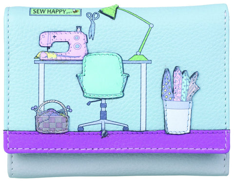 Mala Leather Sewing Room Collection Small Leather Purse RFID Blocking 3651_22