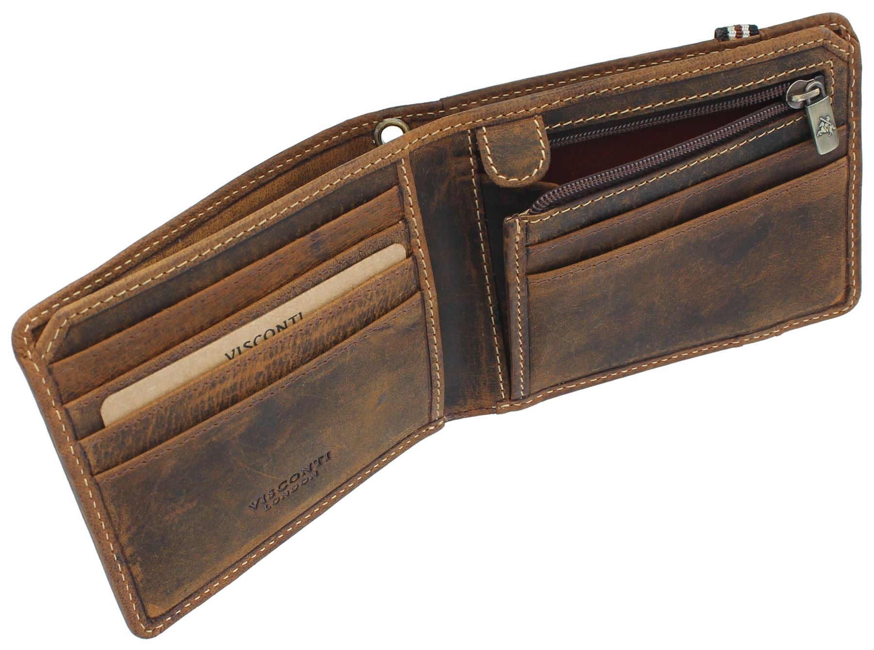 AES Weed Marijuana Cannabis Genuine Leather Wallet With 4 Inch Detachable Chain