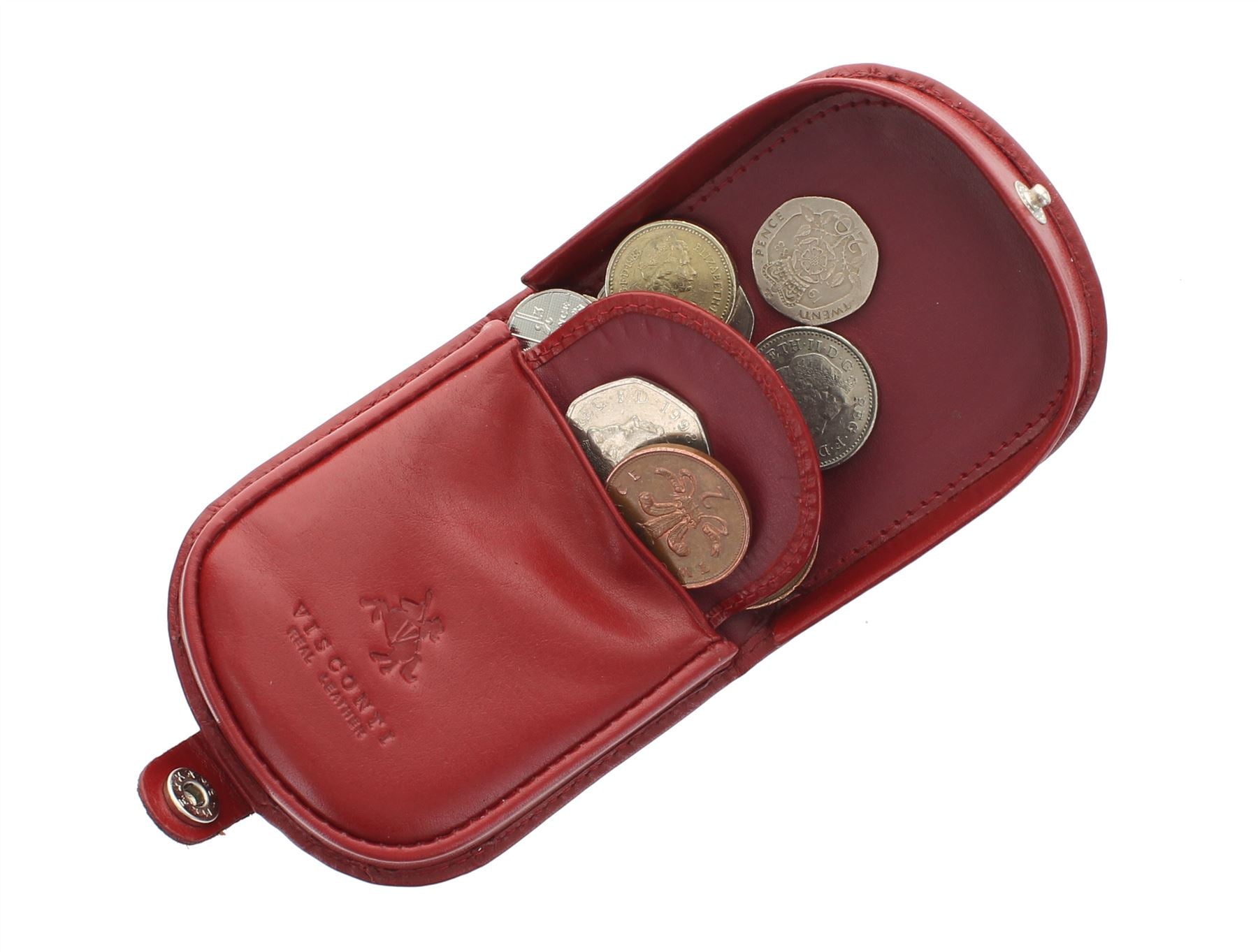 Coin Wallet Men Visconti TRY-5 Smooth Soft Leather Coin Purse