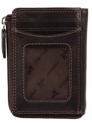 Visconti Heritage Collection Shard Leather Card and Coin Holder RFID HT4