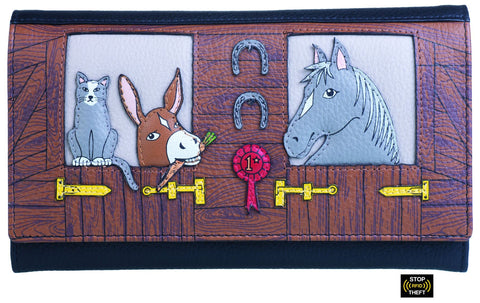 Mala Leather Mala's Farm Collection Leather Purse RFID Blocking 3562_60