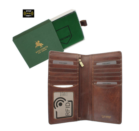 Visconti Tuscany Collection CARRARA Leather Jacket Wallet RFID Protection TSC45