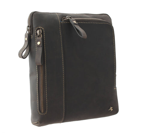 Visconti ROY Oiled Leather Tablet / iPad Cross Body Messenger Bag 15056