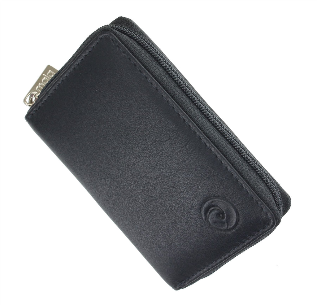 Mala Leather Collection ORIGIN Porte-carte de Crédit Concertina en Cuir  avec Protection RFID 552_5 Noir