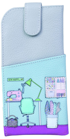 Mala Leather Sewing Room Collection Leather Glasses Case 5199_22