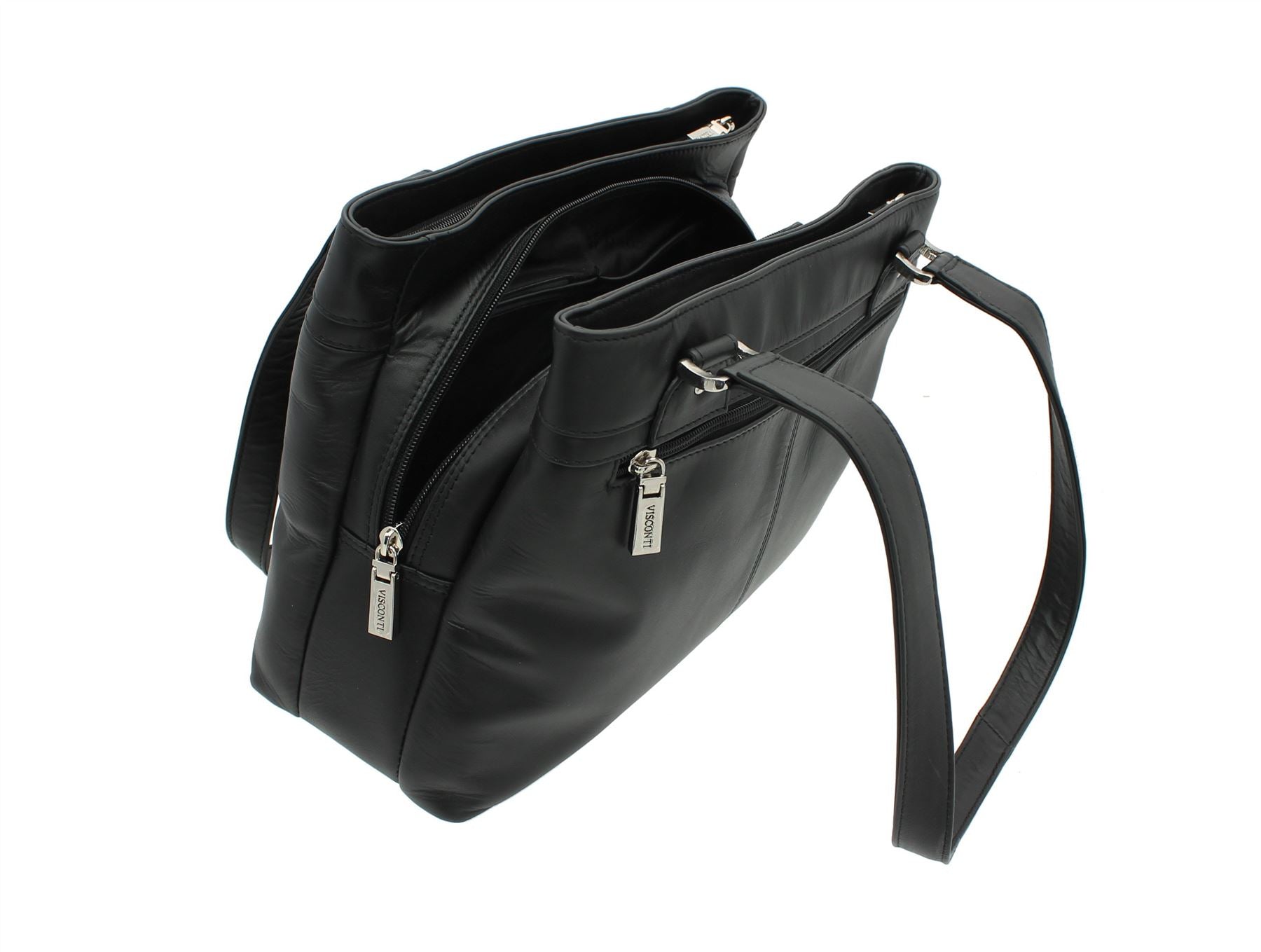 Clara - Zip Top Shoulder Bag — VISCONTI Leather