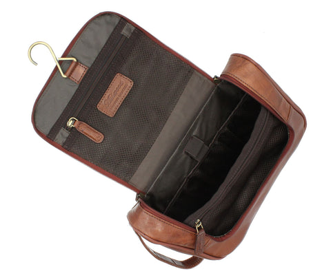 Ashwood Hanging Leather Wash / Shaving Bag 89145